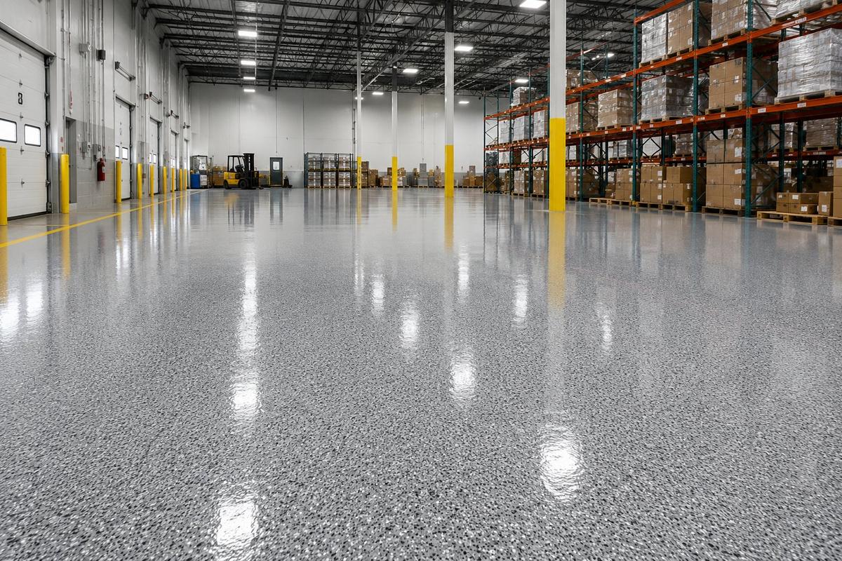 Commercial epoxy flooring warehouse Boise ID